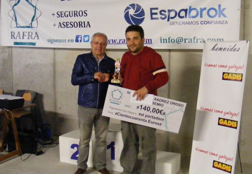 O mestre FIDE Fernando Sánchez Aller gaña o IV Torneo de Xadrez Concello de Oroso
